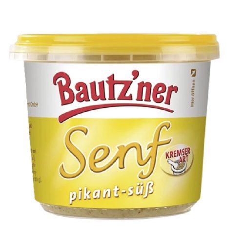 Bautz'ner Bautzener pikáns édes mustár, 200 ml