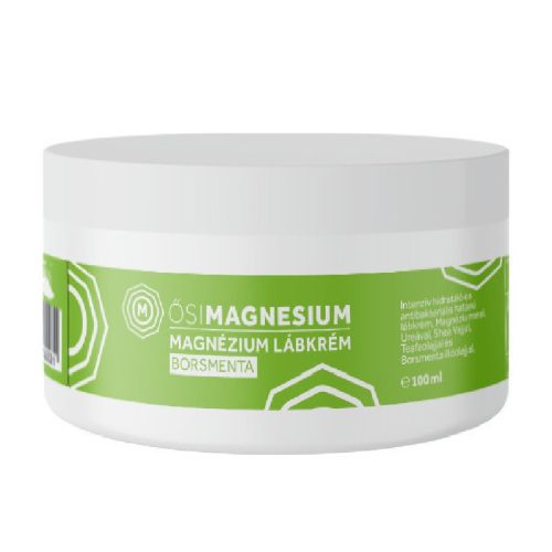 Ősi Magnézium lábkrém 100ml borsmenta és teafa illóolajokkal, urea és shea vajjal