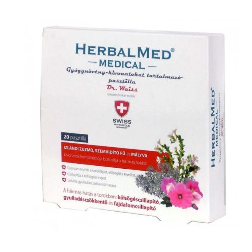 Herbalmed medical gyógynövény pasztilla 20 db