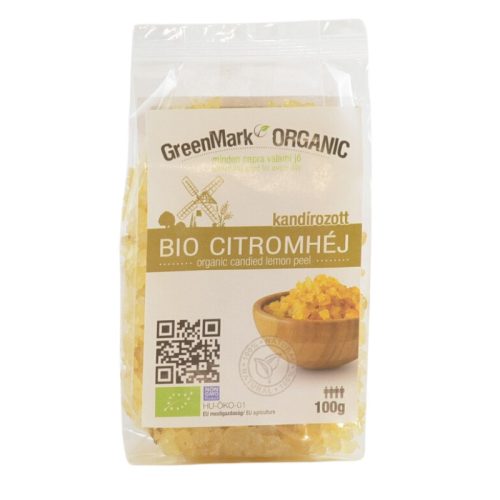 Greenmark bio kandírozott citromhéj 100 g