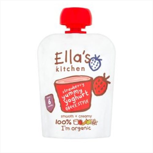 Ellas Kitchen bio görögjoghurt szamóca bébiétel 90 g