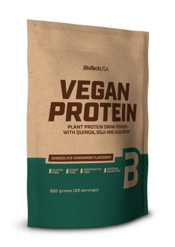 Biotech vegan protein csoki-fahéj ízű fehérje italpor 500 g