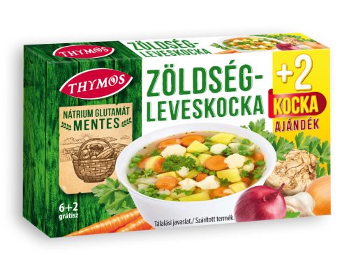 Thymos leveskocka zöldség n.g.mentes 6+2 grátisz 80 g