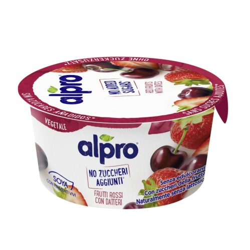 Alpro szójagurt piros gyümölcs-datolya hozzáadott cukrot nem tartalmaz 135 g