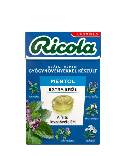 Ricola cukorka extra erős mentol 40 g