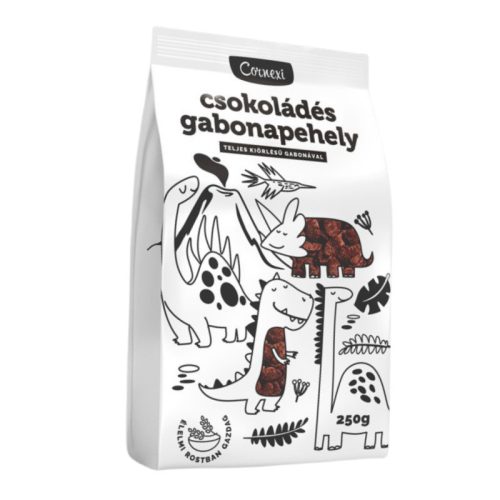 Cornexi dzsungel mézes-malátás-kakaós-gabonapehely teljes kiőrlésű gabonával, kalciummal és d-vitaminnal 250 g
