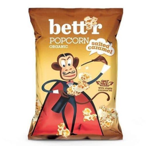 Bettr bio vegán gluténmentes sós karamellás popcorn 60 g