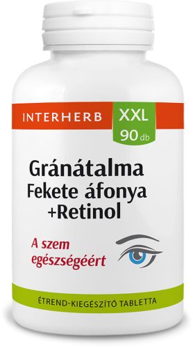 Interherb xxl gránátalma és fekete áfonya+retinol tabletta 90 b