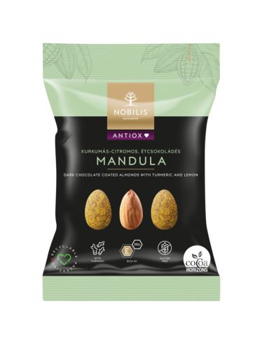 Nobilis antiox kurkumás, étcsokoládés mandula 50 g