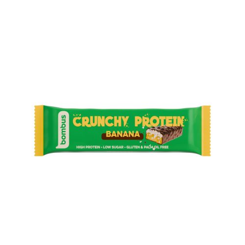 Bombus crunchy proteinszelet tejcsokoládéval banán ízzel és édesítőszerrel 50 g