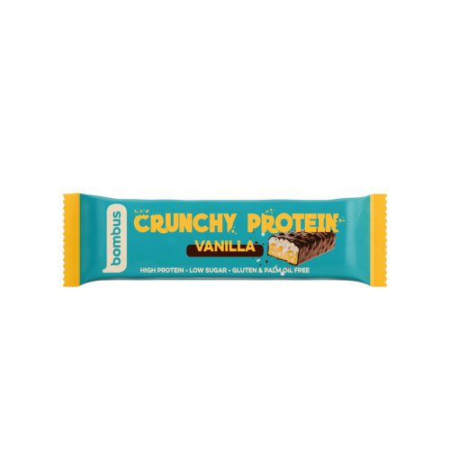 Bombus crunchy proteinszelet tejcsokoládéval vanília ízzel és édesítőszerrel 50 g