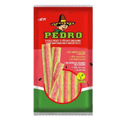 Pedro watermelon belts savanyú gumicukor vegán 80 g