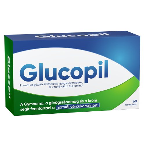 Glucopil étrend-kiegészítő gyógynövényekkel, b-vitaminokkal és krómmal filmtabletta 60 db