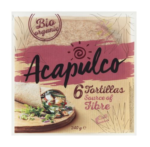 Acapulco bio lágy tortilla búzakorpával 240 g