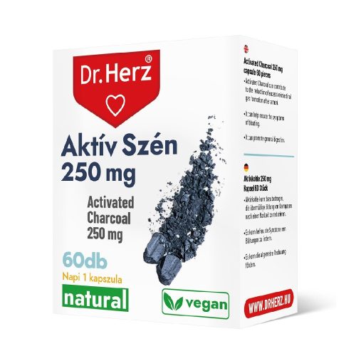 Dr.herz aktív szén 250mg kapszula 60 db