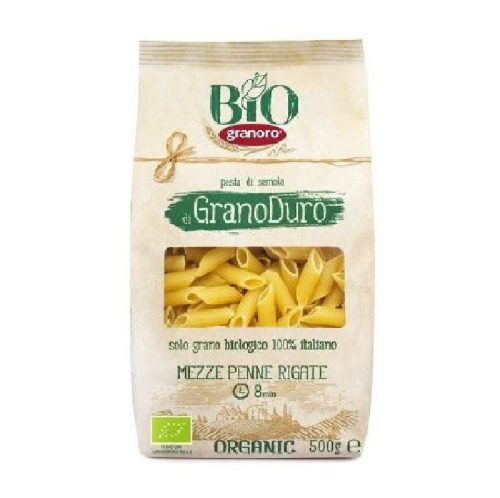 Granoro bio tészta mezze penne rigate 500 g