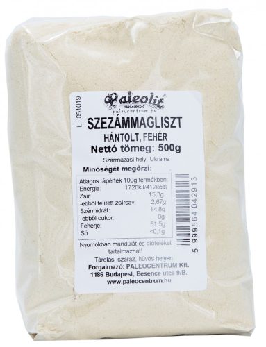 Paleolit Szezámmag préselvény liszt 500g hántolt, fehér