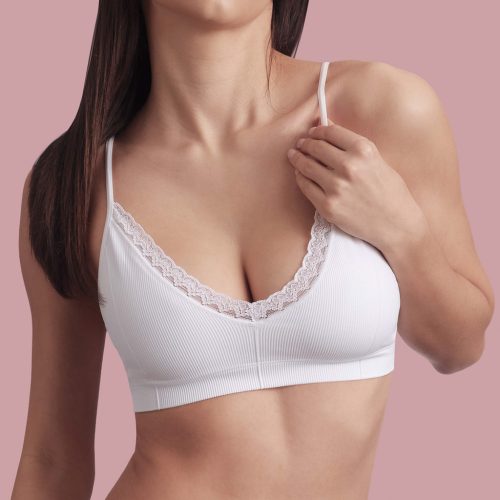 Bellissima 155 Bralette Costina csipkés bordás top