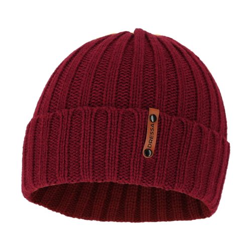 Dressa Recycled Winter kötött téli sapka - burgundy