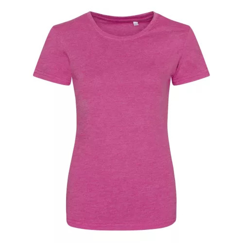 Tri-blend Női környakas póló, Just Ts JT001F, Heather Pink-XS 